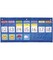 Carson Dellosa 25" x 12.75" Classroom Weekly Weather and Calendar Pocket Chart —Days of the Week, Abbreviations, Numbers, With Weather Condition Illustration Cards, Weekly Calendar Pocket Chart Blue